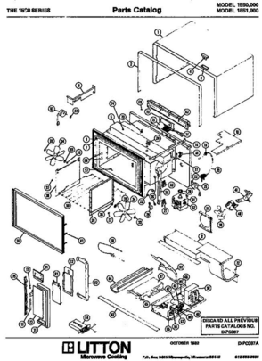 01 - Page 1 Diagram and Parts List for 1551000  Litton Microwave