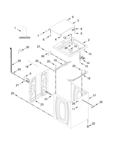 Part Location Diagram of W11611669 Whirlpool ABSORBER