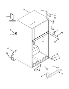Cabinet Parts Diagram and Parts List for M9RXDGFYW11  Maytag Refrigerator