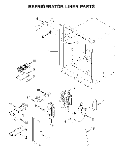 Refrigerator liner parts Diagram and Parts List for MFI2570FEZ08  Maytag Refrigerator