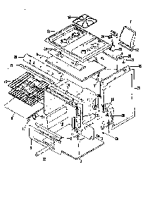 Body Diagram and Parts List for 22FA-6CKLXV8  Magic Chef Microwave Oven Combo