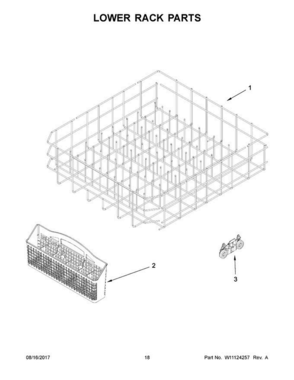 10 - Lower Rack Parts Diagram and Parts List for ADB1700ADS4  Amana Dishwasher