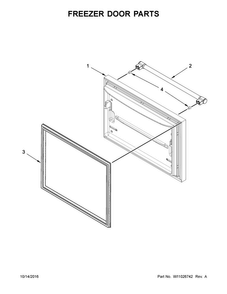 Freezer Door Parts Diagram and Parts List for MBF1958FEZ01  Maytag Refrigerator
