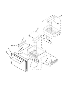 Part Location Diagram of WPW10663448 Whirlpool Handle