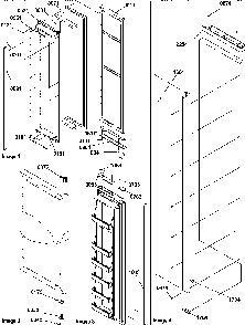 Freezer Door Diagram and Parts List for SBI20S2W-P1190710WW  Amana Refrigerator