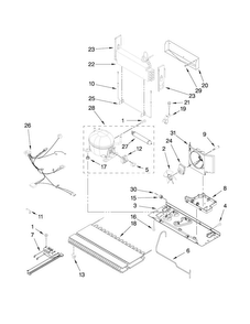 Unit Parts Diagram and Parts List for AFD2535FES4  Amana Refrigerator