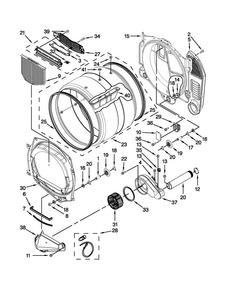 Bulkhead And Blower Parts Diagram and Parts List for MLE20PDBGW0  Maytag Washer Dryer Combo
