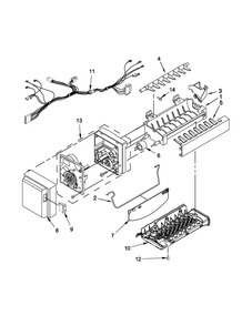 Icemaker Parts Diagram and Parts List for JFI2089AEP12  Jenn-Air Refrigerator