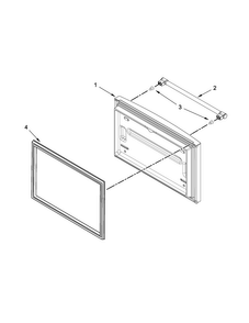 Freezer Door Parts Diagram and Parts List for MFC2062DEM01  Maytag Refrigerator