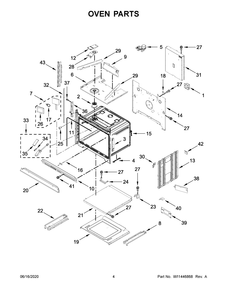 Oven Parts Diagram and Parts List for JMW3430IL03  Maytag Range