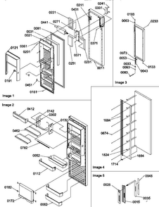 Refrigerator Door Diagram and Parts List for SRDE528SW-P1184904WW  Amana Refrigerator