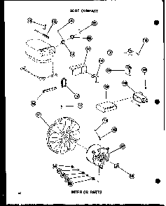 Interior Parts Diagram and Parts List for 5-SPJM P54360-40R Amana Air Conditioner