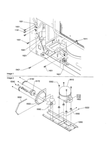 Machine Compartment Assembly Diagram and Parts List for BRF20TE-P1199202WE  Amana Refrigerator