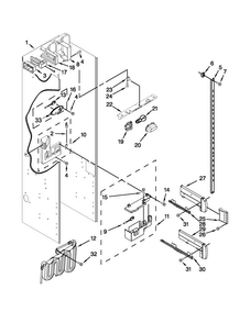Refrigerator Liner Parts Diagram and Parts List for JS42SEDUDW15  Jenn-Air Refrigerator