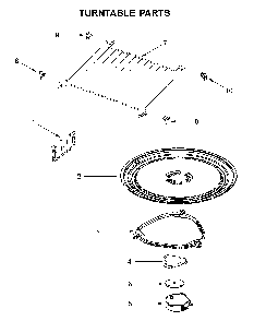 Turntable parts Diagram and Parts List for MMV4206HK1  Maytag Microwave