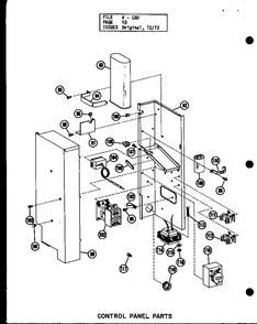 Control Panel Parts Diagram and Parts List for CRH3-1 P58094-22C Amana Air Conditioner