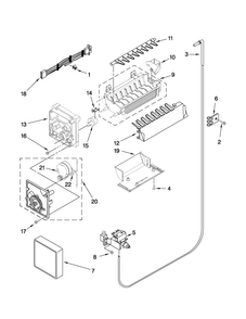 Icemaker Parts Diagram and Parts List for MSD2559XEB00  Maytag Refrigerator