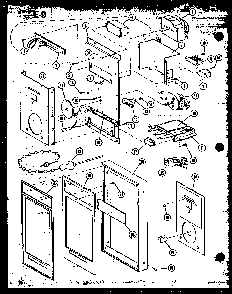 Control Panel Diagram and Parts List for RO-8B P74063-1M Amana Microwave