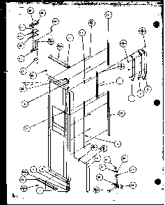 Freezer Door Diagram and Parts List for 35541W-P1121709WW  Amana Refrigerator