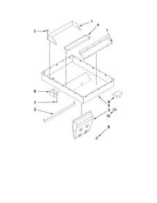 Burner Box Assembly Diagram and Parts List for JED4430WR00  Jenn-Air Cooktop