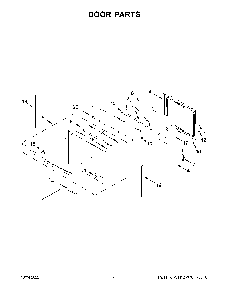 Door Parts Diagram and Parts List for 66475223710  Kenmore Range