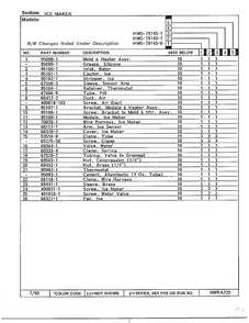 Ice Maker Page 2 Diagram and Parts List for 79143-0A  Admiral Refrigerator