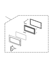Door Parts Diagram and Parts List for MMV6180WS2  Maytag Microwave