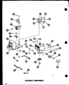 Electrical Components Diagram and Parts List for RR-6 P72110-1M Amana Microwave