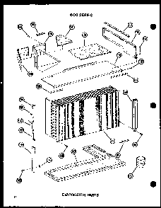 Evaporator Parts Diagram and Parts List for 212D-3JM P54655-43R Amana Air Conditioner