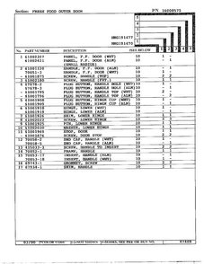 Fresh Food Outer Door Page 2 Diagram and Parts List for HMG191470  Admiral Refrigerator