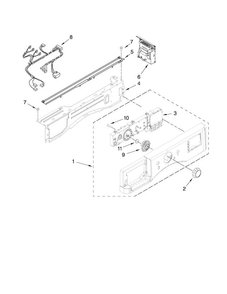 Part Location Diagram of WPW10525364 Whirlpool Washer Electronic Control Board