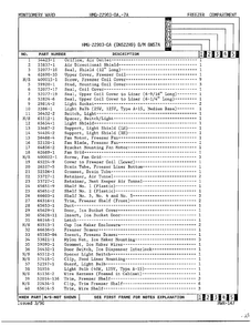 Freezer Compartment Page 2 Diagram and Parts List for 22903-OA  Admiral Refrigerator