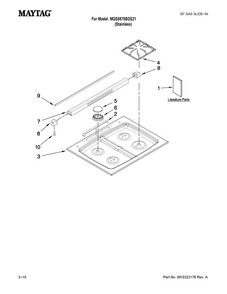 Cooktop Parts Diagram and Parts List for MGS5875BDS21  Maytag Range
