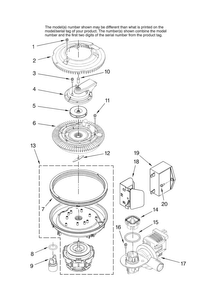 Pump And Motor Parts Diagram and Parts List for MDB5601AWS41  Maytag Dishwasher