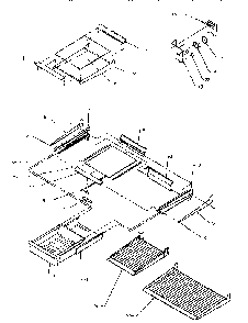 Cabinet Shelving Diagram and Parts List for TA18S2W-P1194501W  Amana Refrigerator