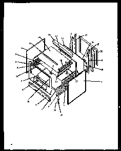 Panel Assembly Diagram and Parts List for EBE22AA-P1142413NL  Caloric Range