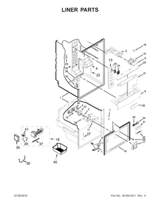 Part Location Diagram of W10459384 Whirlpool COVER-FRNT