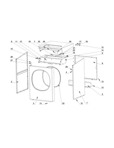 Cabinet Parts Diagram and Parts List for MXS25PNATS  Maytag Washer