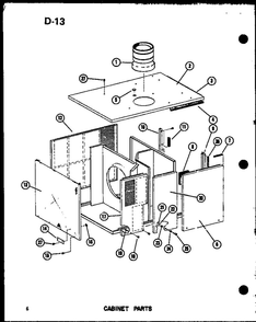 Cabinet Parts 1 Diagram and Parts List for EPCG2408-1C P67470-14C Amana Heater