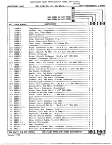 Unit Compartment/system Page 2 Diagram and Parts List for 21484B  Admiral Refrigerator