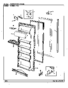 Fresh Food Door Diagram and Parts List for RC20LA-3BW-BS08A  Magic Chef Refrigerator