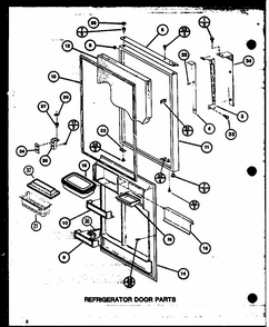 Refrigerator Door Parts (tl18k/p7803221w) (tl18k/p7803222w) (tli18k/p7803223w) (tli18k/p7803224w) (tli18k/p7803245w) (tli18k/p7803246w) Diagram and Parts List for TLI20K-P7803249W  Amana Refrigerator
