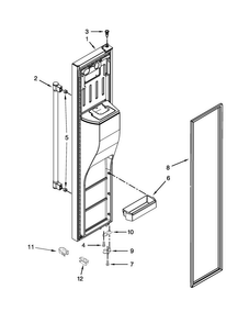 Freezer Door Parts Diagram and Parts List for MSB26C6MDE02  Maytag Refrigerator
