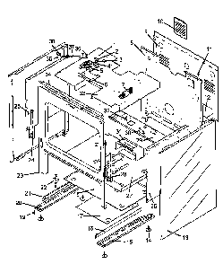 Oven Assembly Diagram and Parts List for AGS751W1P1141273NW  Amana Range