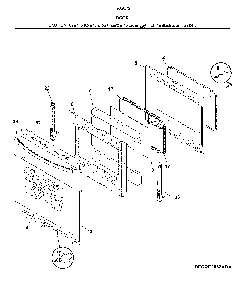 Door Diagram and Parts List for 79092722910  Kenmore Range