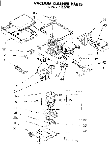 Base Assembly Diagram and Parts List for 11621965  Kenmore Canister Vacuum