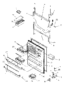Refrigerator Door Diagram and Parts List for TV18S4W-P1194902WW  Amana Refrigerator