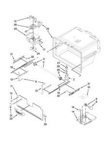 Freezer Liner Parts Diagram and Parts List for MFI2269VEB8  Maytag Refrigerator