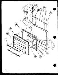 Freezer Door Diagram and Parts List for 86065E-P1125514WE  Amana Refrigerator