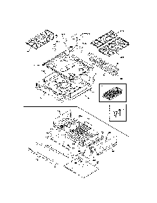 Top/Drawer Diagram and Parts List for 79032363410  Kenmore Range